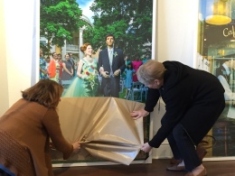 Heintz gets help from her mum to uncover the most unusual bride and groom wedding photo. Copyright IMITATING LIFE 2015